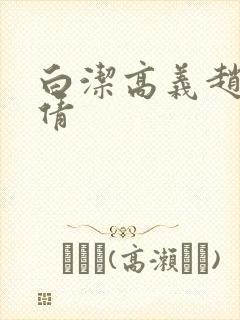 白洁高义赵振孙倩封面