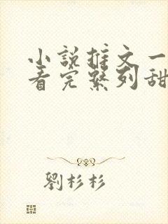 小说推文一口气看完系列甜文