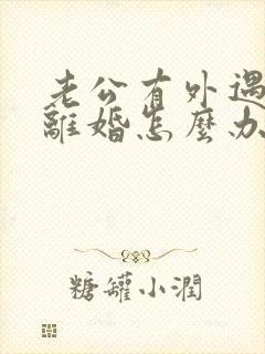 老公有外遇坚决离婚怎么办封面