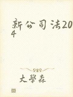 新公司法2024