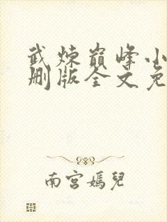 武炼巅峰小说未删版全文免费阅读封面