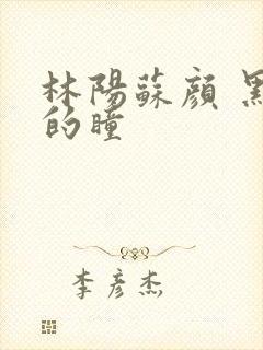 林阳苏颜 黑夜的瞳封面