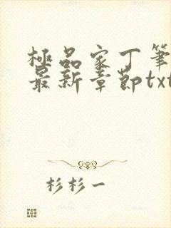 极品家丁笔趣阁最新章节txt