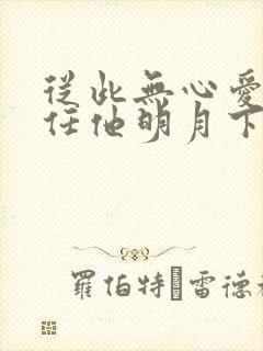 从此无心爱良夜任他明月下西楼什么意思