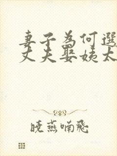 妻子为何选择为丈夫娶姨太太?
