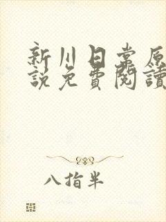 新川日常原著小说免费阅读