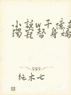 小说w千亿总裁独宠替身娇妻》