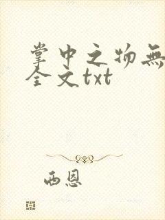 掌中之物无删减全文txt