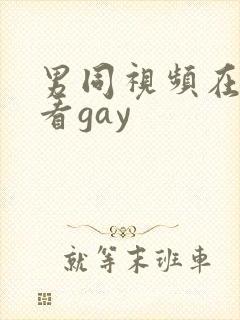 男同视频在线观看gay