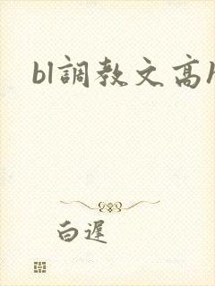 bl调教文高h