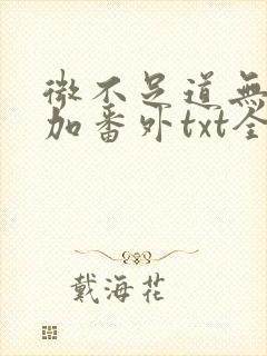微不足道无删减加番外txt全文免费阅
