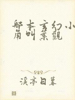 哪本玄幻小说主角叫叶观