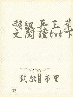 超级兵王叶谦全文阅读txt下载