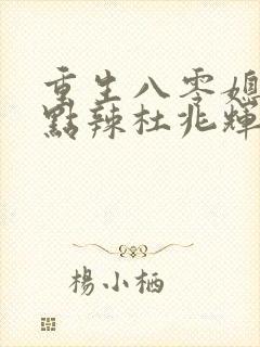重生八零媳妇有点辣杜兆辉的结局