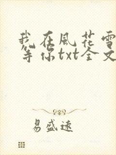 我在风花雪月里等你txt全文下载封面