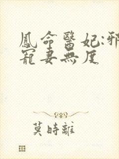 凤命医妃:邪王宠妻无度封面