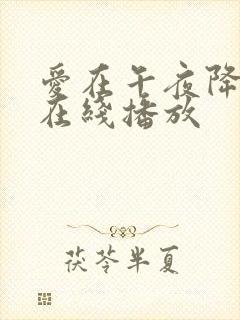 爱在午夜降临前在线播放