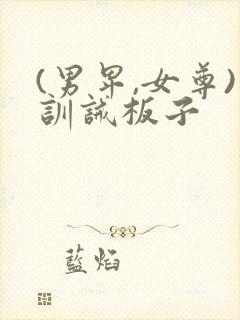 (男卑,女尊)训诫板子封面
