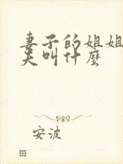 妻子的姐姐的丈夫叫什么