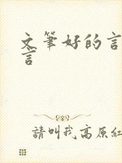 文笔好的言情古言