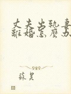 丈夫出轨妻子想离婚怎么办