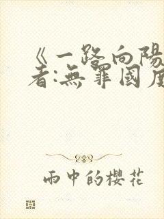 《一路向阳》作者:无罪国度