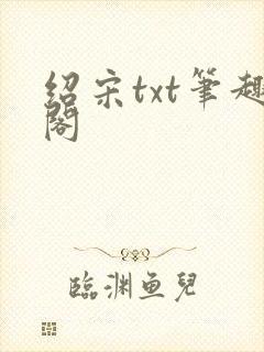 绍宋txt笔趣阁
