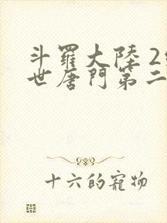 斗罗大陆 2绝世唐门第二季