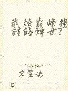 武炼巅峰杨开是谁的转世?