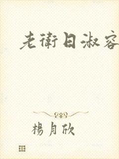 老卫日淑容封面