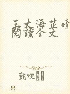 王大海芷晴免费阅读全文封面