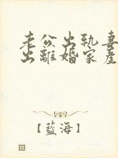 老公出轨妻子提出离婚家产怎么分