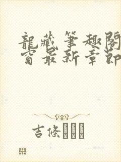 龙藏笔趣阁无弹窗最新章节
