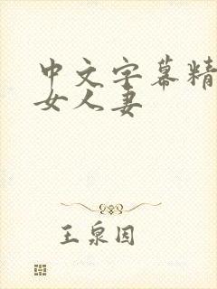中文字幕精品熟女人妻