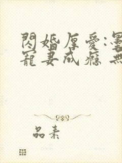 闪婚厚爱:墨少宠妻成瘾 无弹窗