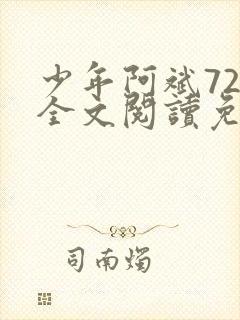 少年阿斌72章全文阅读免费