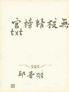 官榜精校无错版txt