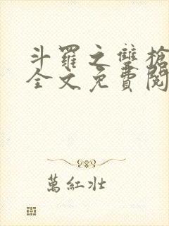 斗罗之双枪绝世全文免费阅读封面