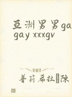 亚洲男男gay gay xxxgv