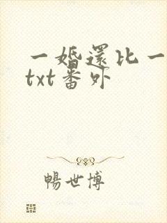 一婚还比一婚高txt番外