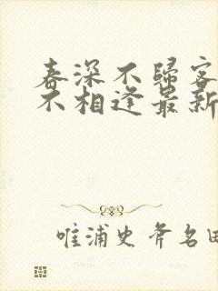 春深不归客清梦不相逢最新章节更新情况封面