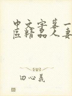 中文字幕一区二区精品人妻封面