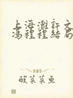 上海滩许文强和冯程程结局