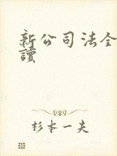 新公司法全文解读封面