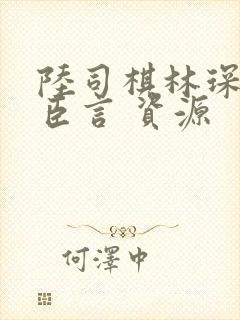 陆司棋林琛番外臣言 资源封面