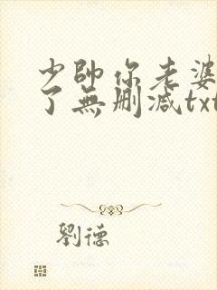 少帅你老婆又跑了无删减txt封面