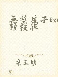 无双庶子txt精校版