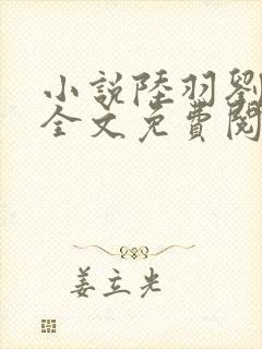 小说陆羽刘云峰全文免费阅读