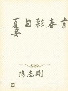 夏目彩春有码人妻
