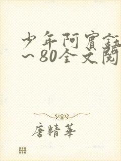 少年阿宾钰慧1~80全文阅读目录